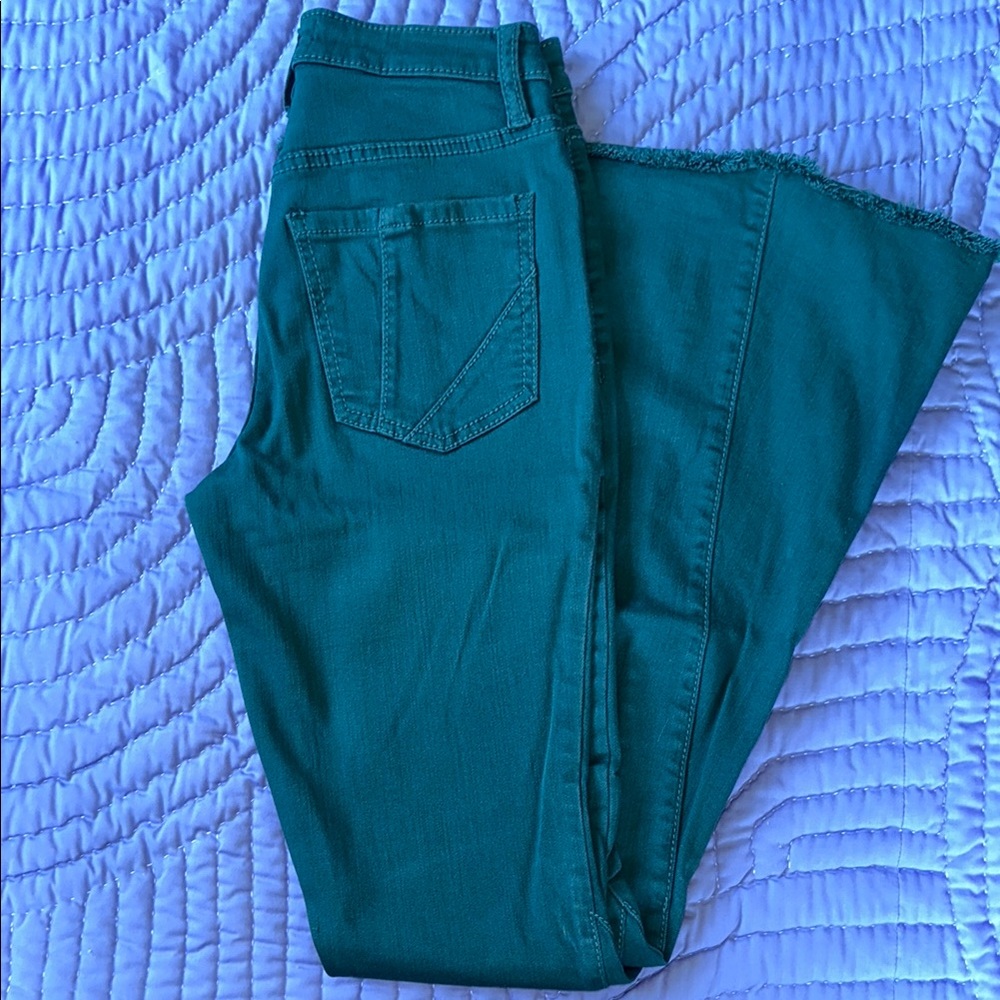 Shyanne Teal Flare Jeans